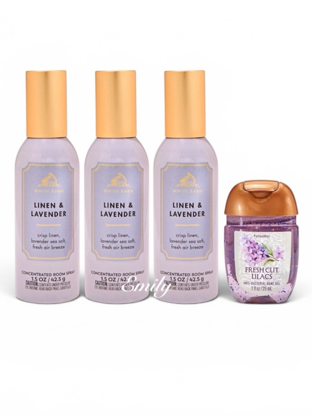 3X Bath & Body Works LINEN & LAVENDER room sprays + PocketBac Set Bundle 2026